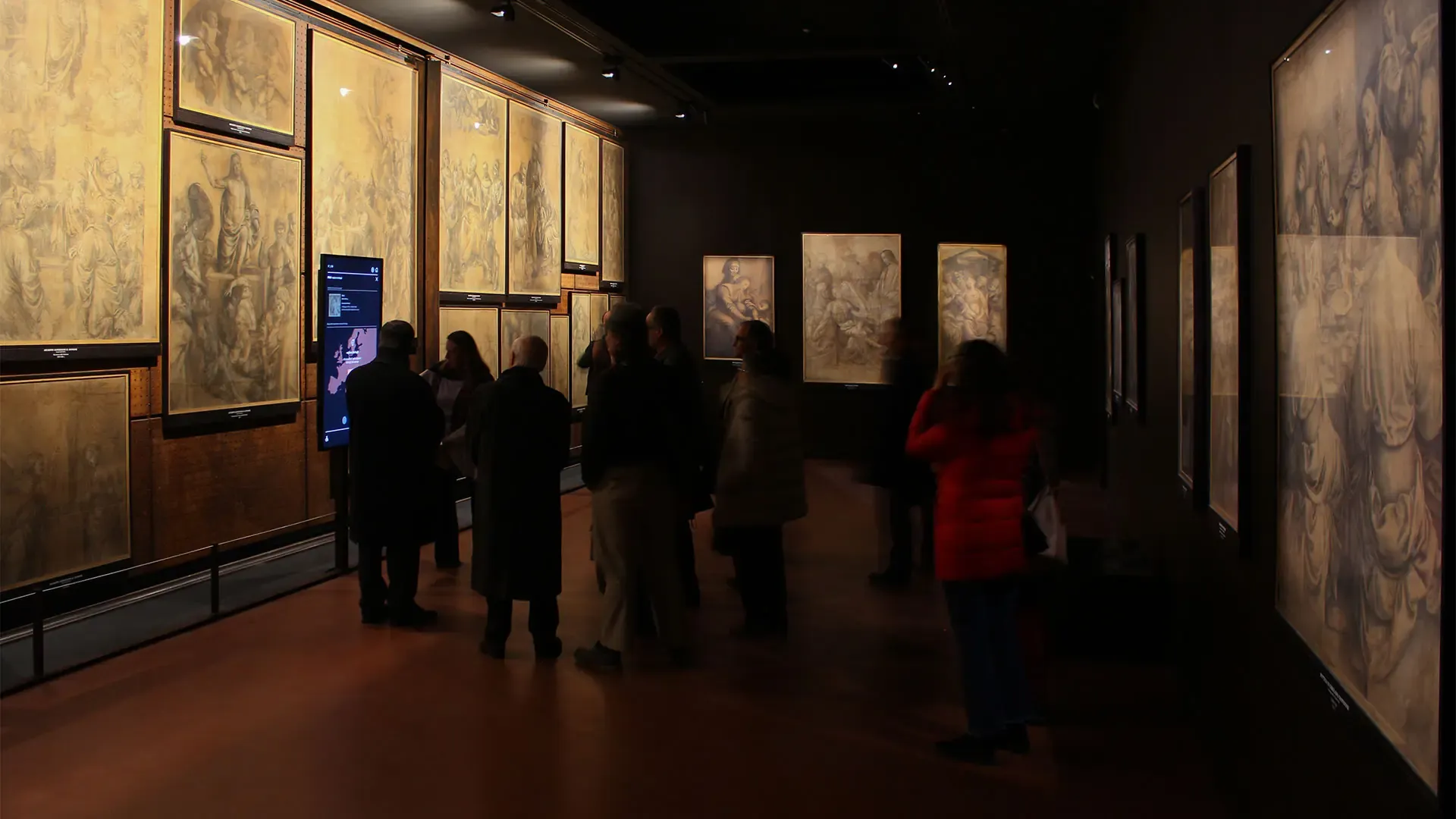 Interactive installation of Renaissance Cartoons
