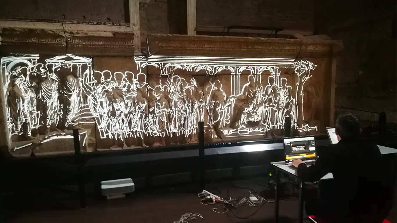 VideoMapping Pluteo Traianeo