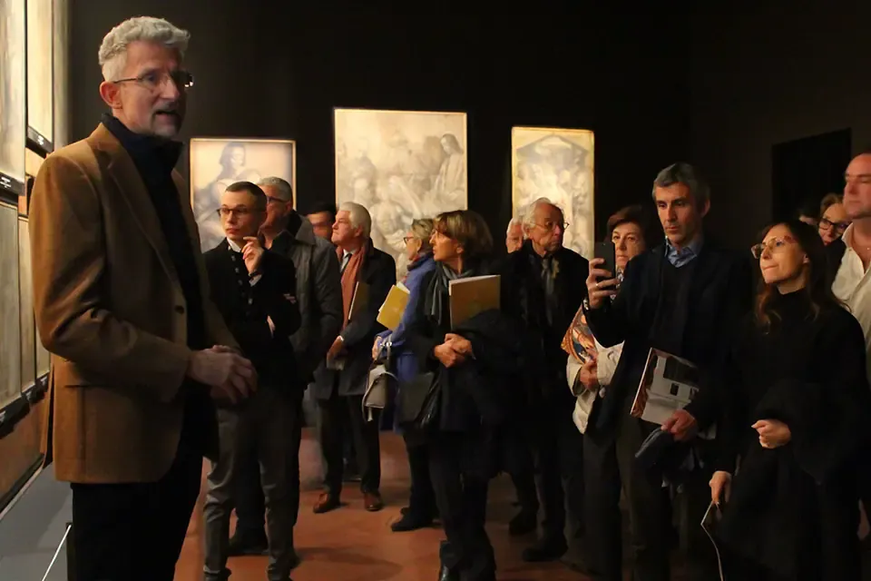 Interactive installation of Renaissance Cartoons
