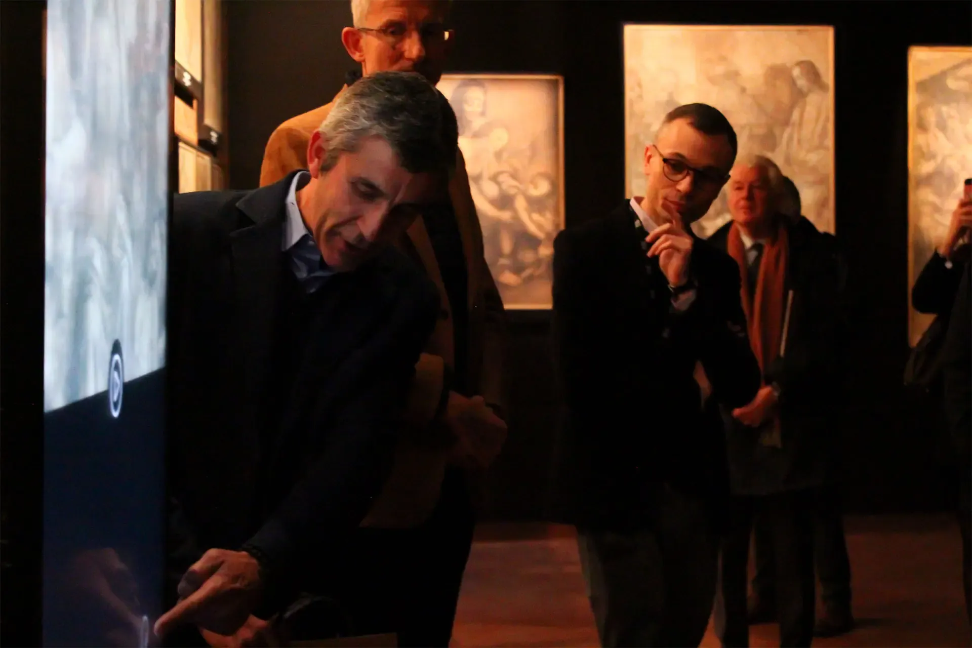 Interactive installation of Renaissance Cartoons
