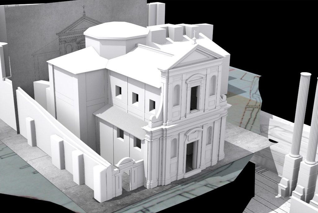 Ricostruzione 3D di Santa Maria Liberatrice